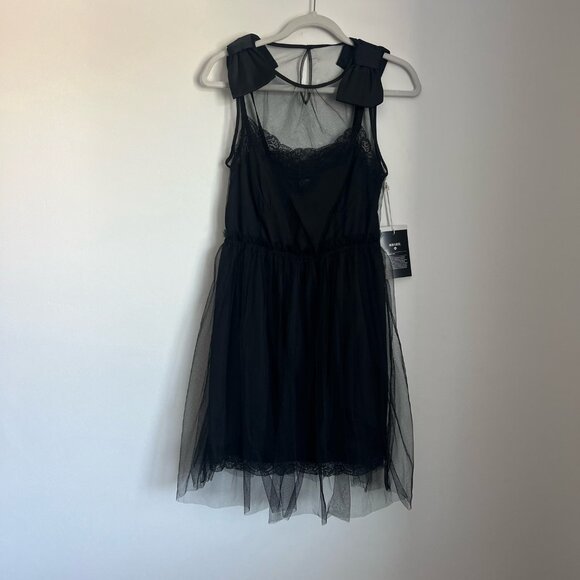 Rodarte x Target Black Silk Lace Tulle Babydoll Dress *Brand New with Tags* - Picture 2 of 5